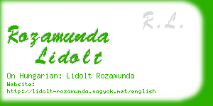 rozamunda lidolt business card